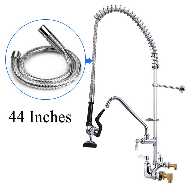 COOLWEST Flexible Metal Stainless Steel Hose 44 Inch for All Commercial Pre-Rinse Kitchen Sink Faucets Flexible Hose Replacement (111CM 44") - Image 2